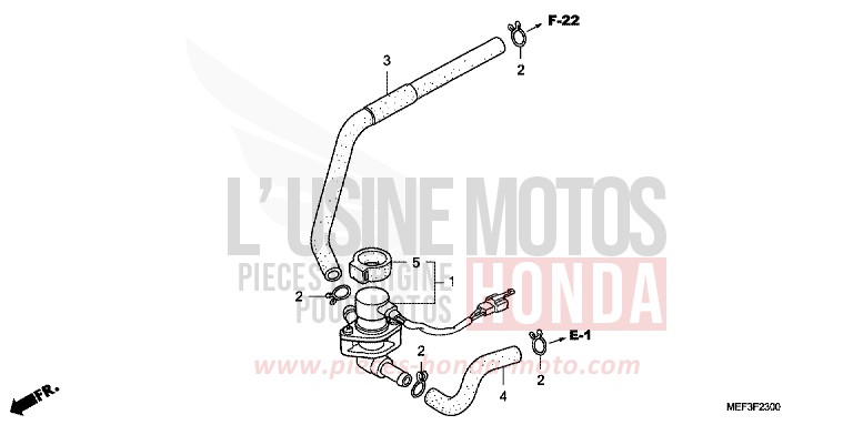 VALVE INJECTION D'AIR de SW-T400 ABS PEARL COSMIC BLACK (NHA64) 2009